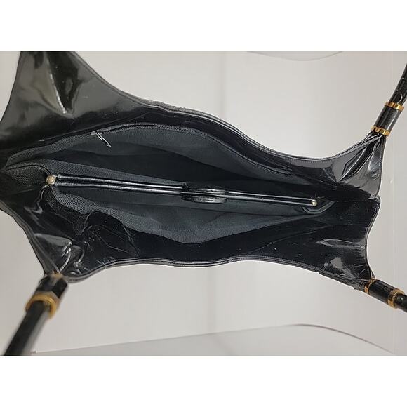 JUDITH LEIBER 80s Vtg ShoulderBag Leather Patchwork Brown Black Gold Accent RARE - Picture 11 of 16